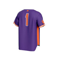 Clemson Tigers Baseball Jersey, Purple Fashion Lightweight Sportswear Jersey Shirt, Lightweight Breathable Athletic Jersey, Casual Gift for Men