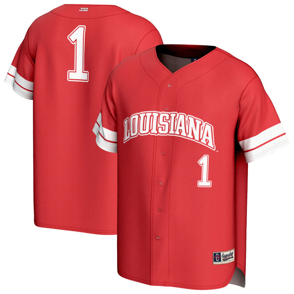 Louisiana Ragin' Cajuns Pick-A-Player Baseball Fashion Jersey - Cardinal