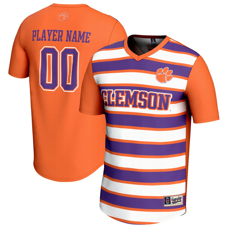 Clemson Tigers Soccer Jersey, Orange/Purple Fashion Sportswear Jersey Shirt, Lightweight Breathable Athletic Jersey, Casual Gift for Men