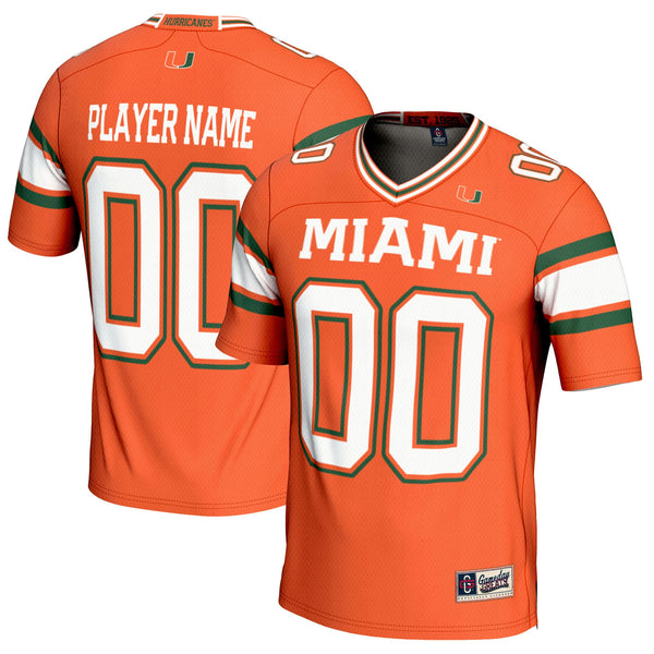 Miami Hurricanes NIL Pick-A-Player Football Jersey - Orange