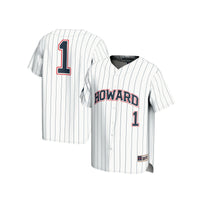 Howard Bison Baseball Jersey, White Fashion Lightweight Sportswear Jersey Shirt, Lightweight Breathable Athletic Jersey, Casual Gift for Men