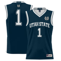 Utah State Aggies Basketball Jersey, Navy Lightweight Sportswear Jersey Shirt, Sleeveless Athletic Tank Jersey, Casual Gift for Men