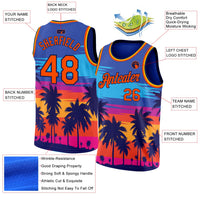 Custom Basketball Jersey, Royal Orange Navy Sportswear Jersey Shirt, Athletic Mesh Moisture Wicking Jersey, Casual Gift for Men