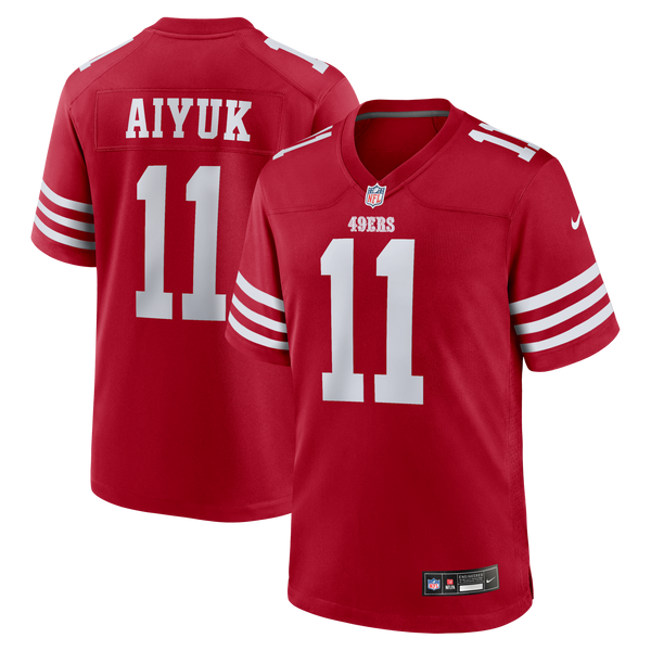 San Francisco 49ers Brandon Aiyuk Scarlet Team Player Game Jersey