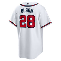 Matt Olson Atlanta Braves Baseball Jersey, White Replica Sportswear Jersey Shirt, Lightweight Breathable Athletic Jersey, Casual Gift for Men