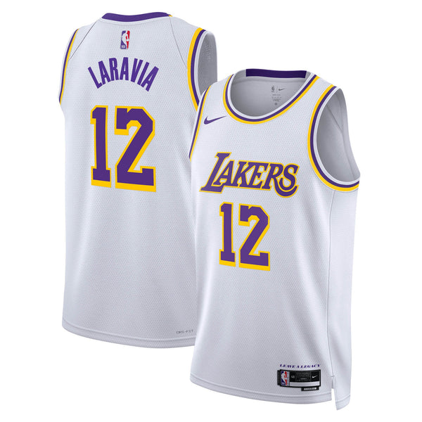 Los Angeles Lakers Association Edition Swingman Jersey - White - Jake LaRavia