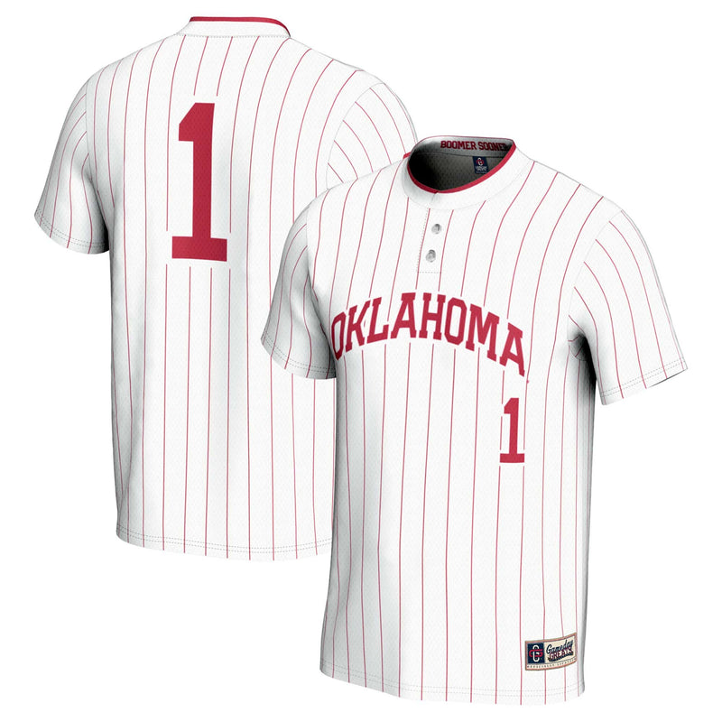 Oklahoma Sooners Softball Jersey, White Sportswear Jersey Shirt, Lightweight Breathable Athletic Jersey, Casual Gift for Men, Style 201254662