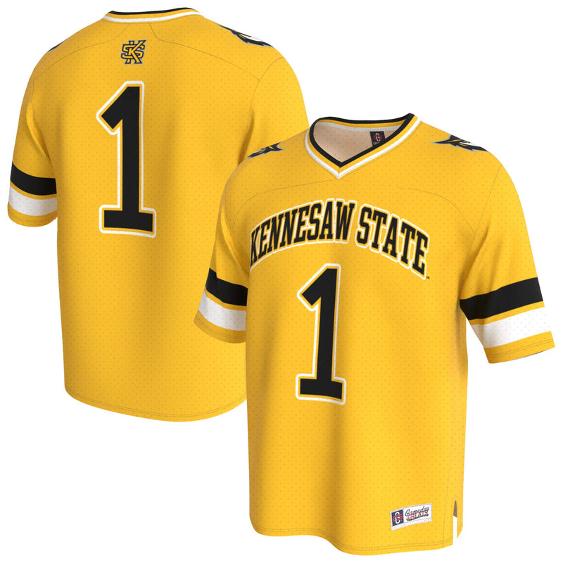 Kennesaw State Owls Football Jersey, Gold Fashion Sportswear Jersey Shirt, Lightweight Breathable Athletic Jersey, Casual Gift for Men