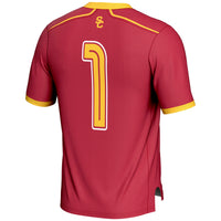 USC Trojans Lacrosse Jersey, Cardinal Lightweight Sportswear Jersey Shirt, Lightweight Breathable Athletic Jersey, Casual Gift for Men