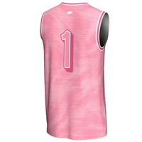 Arkansas Razorbacks Basketball Jersey, Pink Lightweight Sportswear Jersey Shirt, Sleeveless Athletic Tank Jersey, Casual Gift for Men