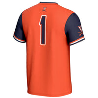 Virginia Cavaliers Softball Jersey, Orange Lightweight Sportswear Jersey Shirt, Lightweight Breathable Athletic Jersey, Casual Gift for Men