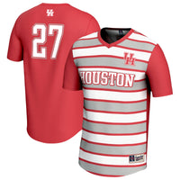 Houston Cougars Soccer Jersey, Red Fashion Lightweight Sportswear Jersey Shirt, Lightweight Breathable Athletic Jersey, Casual Gift for Men