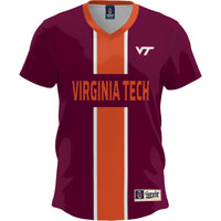 Virginia Tech Hokies Lightweight Soccer Jersey, Maroon Sportswear Jersey Shirt, Lightweight Breathable Athletic Jersey, Casual Gift for Men