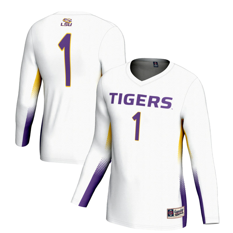 LSU Tigers Volleyball Jersey, White Sportswear Jersey Shirt, Lightweight Breathable Athletic Jersey, Casual Gift for Men, Style 200461759