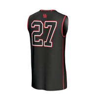 Houston Cougars Basketball Jersey, Black Fashion Lightweight Sportswear Jersey Shirt, Sleeveless Athletic Tank Jersey, Casual Gift for Men