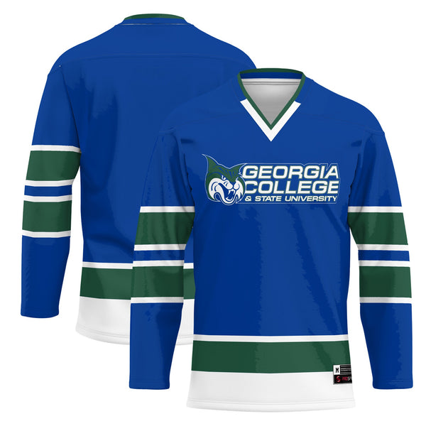 Georgia College Bobcats Hockey Jersey - Blue