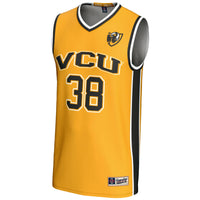 VCU Rams Basketball Jersey, Gold Lightweight Sportswear Jersey Shirt, Sleeveless Athletic Tank Jersey, Casual Gift for Men