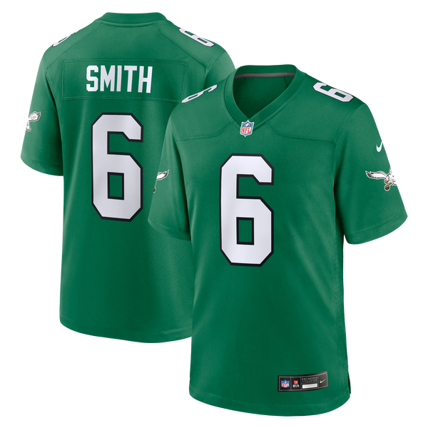 Philadelphia Eagles DeVonta Smith Kelly Green Alternate Game Player Jersey