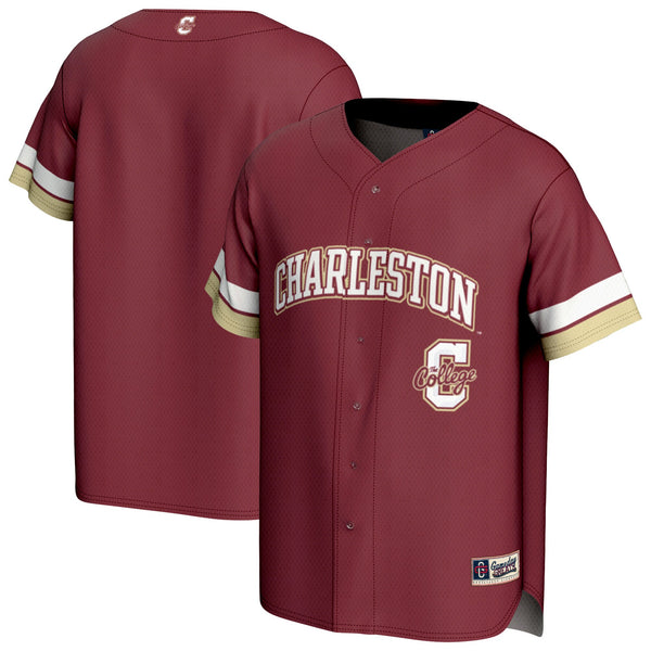 Charleston Cougars Spirit Baseball Jersey - Maroon