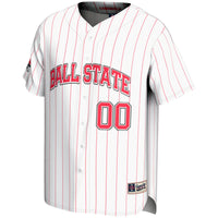 Ball State Cardinals Baseball Jersey, White Lightweight Sportswear Jersey Shirt, Lightweight Breathable Athletic Jersey, Casual Gift for Men