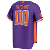 Clemson Tigers Baseball Jersey, Purple Lightweight Sportswear Jersey Shirt, Lightweight Breathable Athletic Jersey, Casual Gift for Men