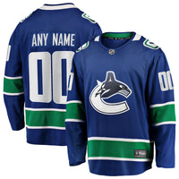 Vancouver Canucks Hockey Jersey, Blue Breakaway Sportswear Jersey Shirt, Long Sleeve Hockey Sweater Jersey, Casual Gift for Men, Style 3710399