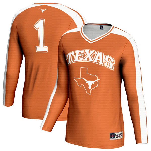 Texas Longhorns #1 Lightweight Volleyball Fashion Jersey - Burnt Orange