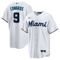 Xavier Edwards Miami Marlins Baseball Jersey, White Replica Sportswear Jersey Shirt, Lightweight Breathable Athletic Jersey, Casual Gift for Men