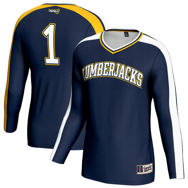 Northern Arizona Lumberjacks #1 Lightweight Volleyball Fashion Jersey - Navy