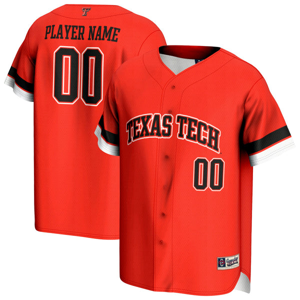 Texas Tech Red Raiders NIL Pick-A-Player Baseball Lightweight Jersey - Red