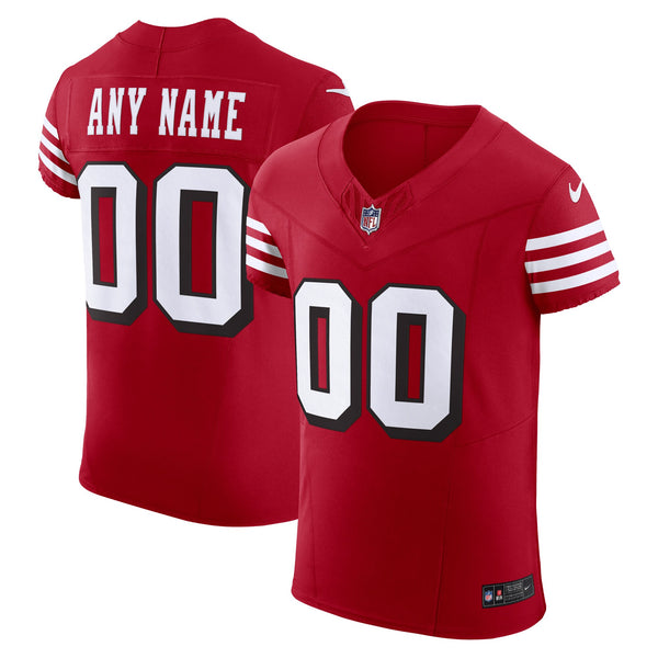 San Francisco 49ers Scarlet Alternate Elite Custom Jersey