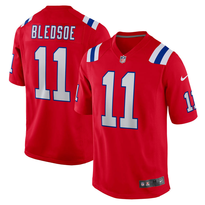 Drew Bledsoe New England Patriots Football Jersey, Red Game Sportswear Jersey Shirt, Lightweight Breathable Athletic Jersey, Casual Gift for Men