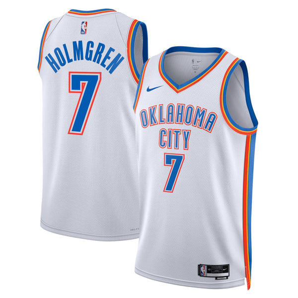 Oklahoma City Thunder Association Edition Swingman Jersey - White - Chet Holmgren