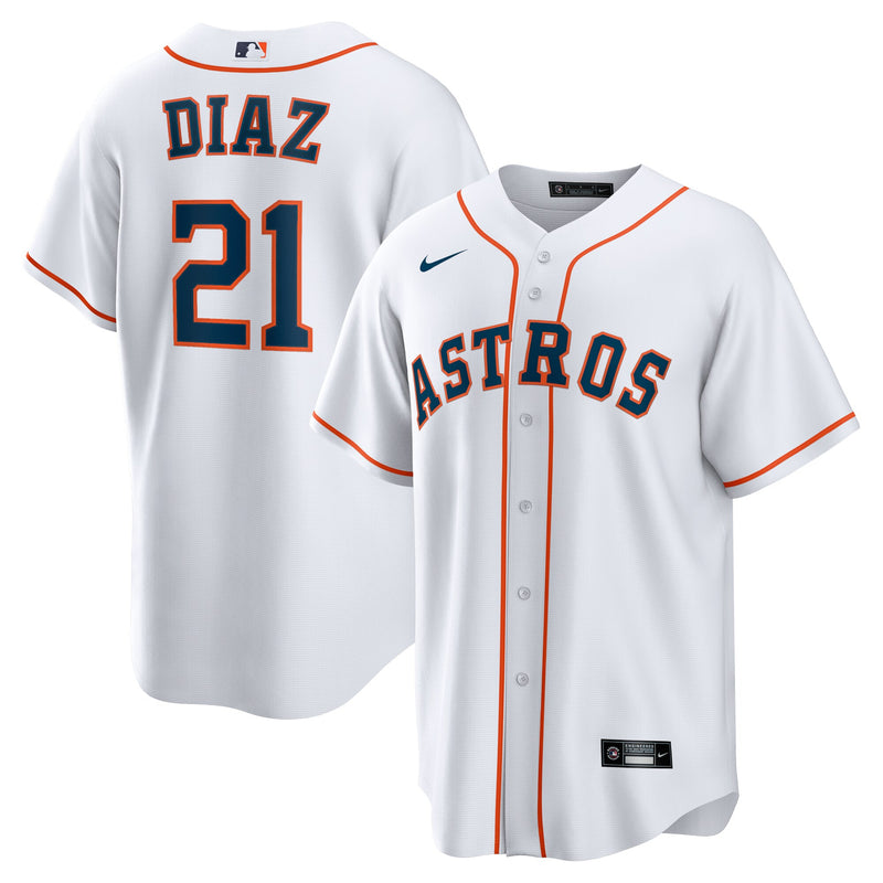 Yainer Diaz Houston Astros Baseball Jersey, White Replica Sportswear Jersey Shirt, Lightweight Breathable Athletic Jersey, Casual Gift for Men