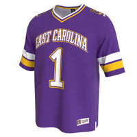 ECU Pirates Football Jersey, Purple Fashion Lightweight Sportswear Jersey Shirt, Lightweight Breathable Athletic Jersey, Casual Gift for Men