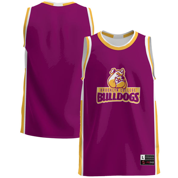 Maroon Brooklyn College Bulldogs Lightweight Basketball Jersey