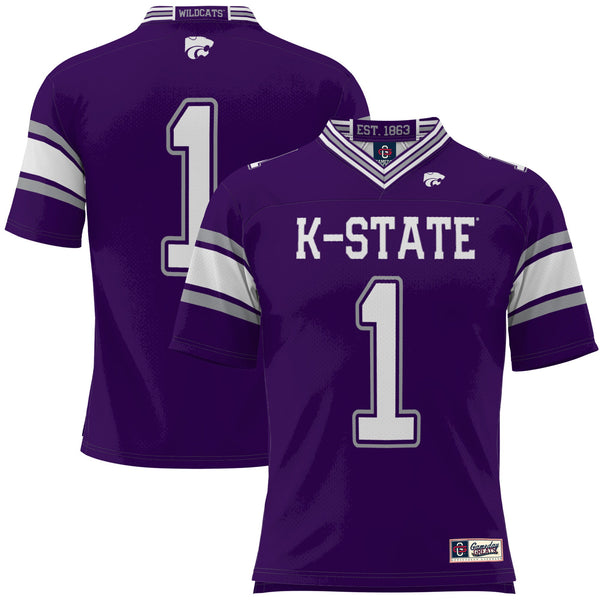 #1 Purple Kansas State Wildcats Football Jersey