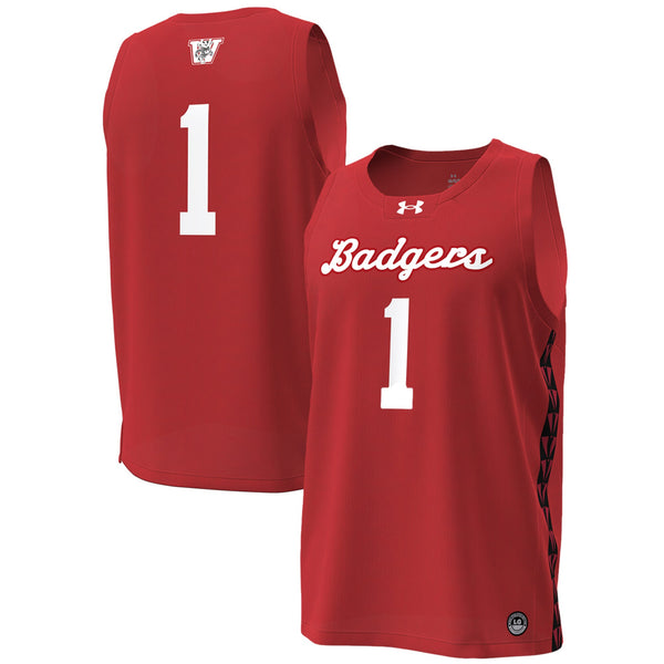 #1 Wisconsin Badgers Special Game Replica Basketball Jersey - Red
