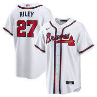 Austin Riley Atlanta Braves Baseball Jersey, White Replica Sportswear Jersey Shirt, Lightweight Breathable Athletic Jersey, Casual Gift for Men