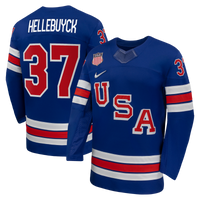 Connor Hellebuyck Royal US 2026 Home Replica Hockey Jersey, Sportswear Jersey Shirt, Long Sleeve Hockey Sweater Jersey, Casual Gift for Men