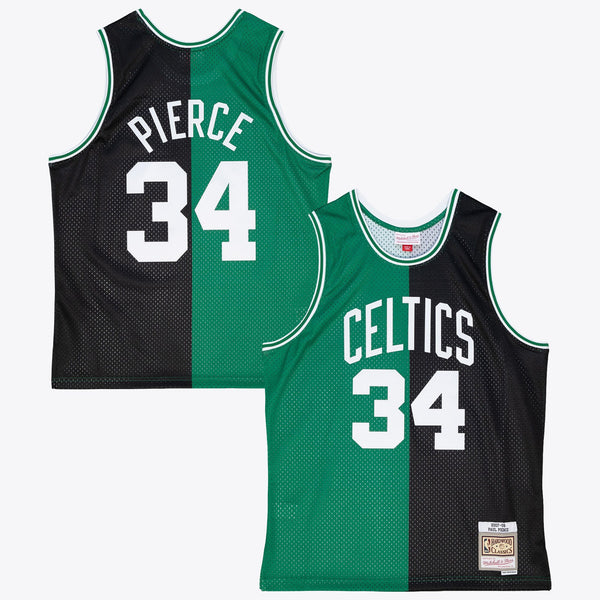 Boston Celtics Paul Pierce 2007 Split Swingman Jersey - Black/Green