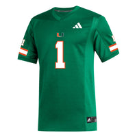 Miami Hurricanes Football Jersey, Green Replica Sportswear Jersey Shirt, Lightweight Breathable Athletic Jersey, Casual Gift for Men