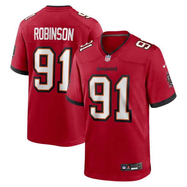 Tampa Bay Buccaneers A'Shawn Robinson Red Team Game Jersey