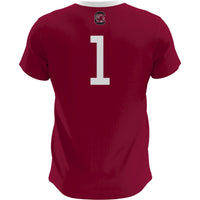 Garnet South Soccer Jersey, Fashion Sportswear Jersey Shirt, Lightweight Breathable Athletic Jersey, Casual Gift for Men