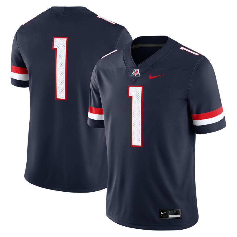 Arizona Wildcats Football Jersey, Navy Sportswear Jersey Shirt, Lightweight Breathable Athletic Jersey, Casual Gift for Men, Style 2001726266