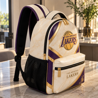 LAL Ivory Court - Gold-Lined Purple Backpack Composition