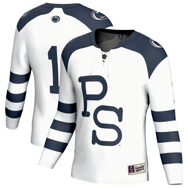 Penn State Nittany Lions Hockey Jersey, White Sportswear Jersey Shirt, Long Sleeve Hockey Sweater Jersey, Casual Gift for Men, Style 203579912
