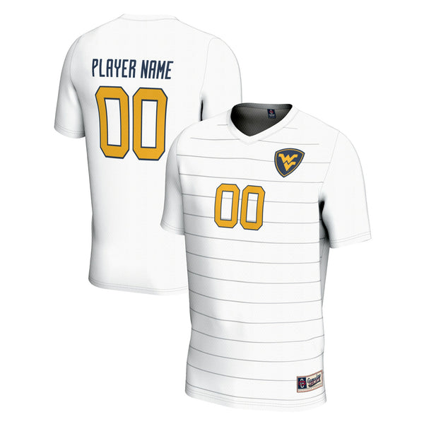 West Virginia Mountaineers Pick-A-Player NIL Lightweight Soccer Jersey - White