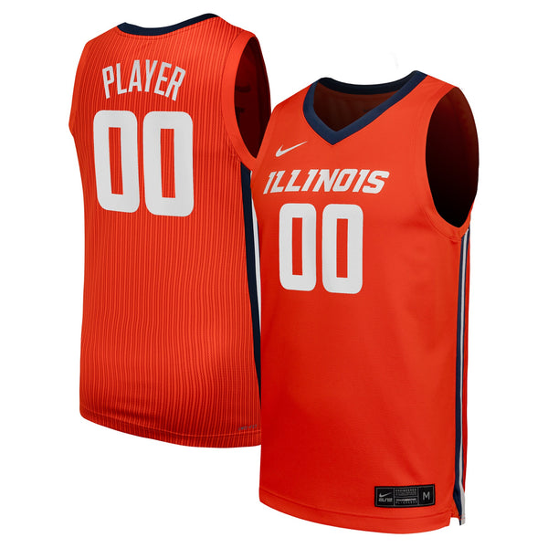 Illinois Fighting Illini NIL Pick-A-Player Basketball Replica Jersey - Orange