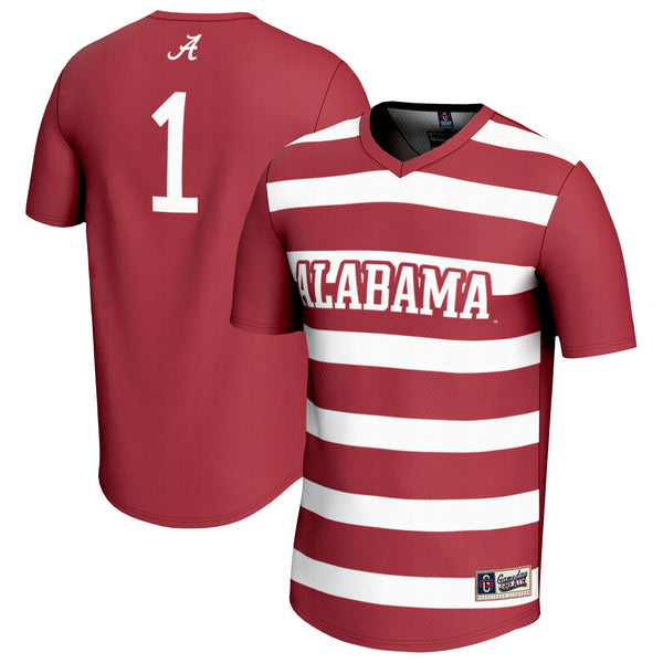 #1 Crimson Alabama Crimson Tide Lightweight Soccer Fashion Jersey